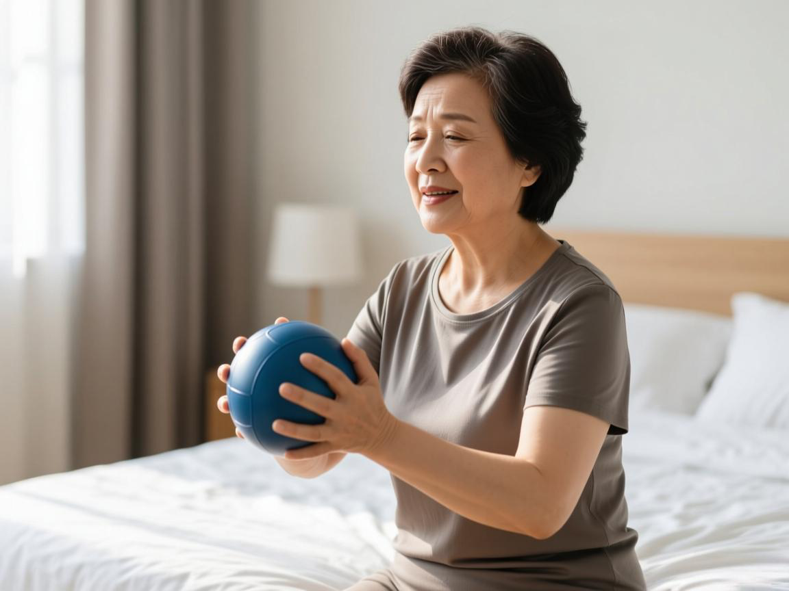中年女性晨起手僵?握力球来缓解