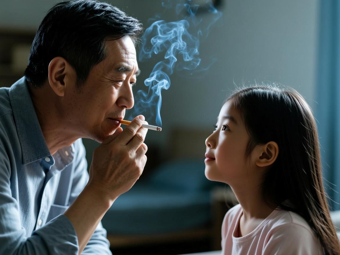 父亲吸烟致女儿患癌