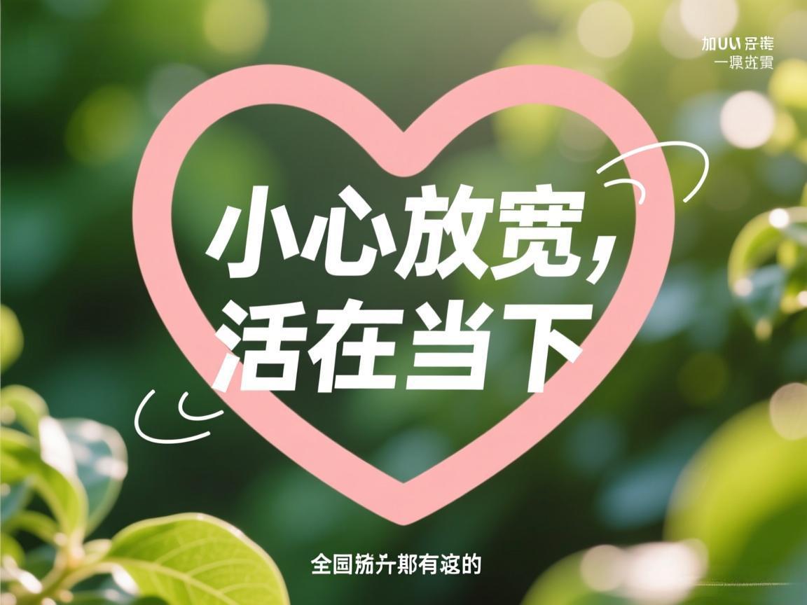 把心放宽活在当下