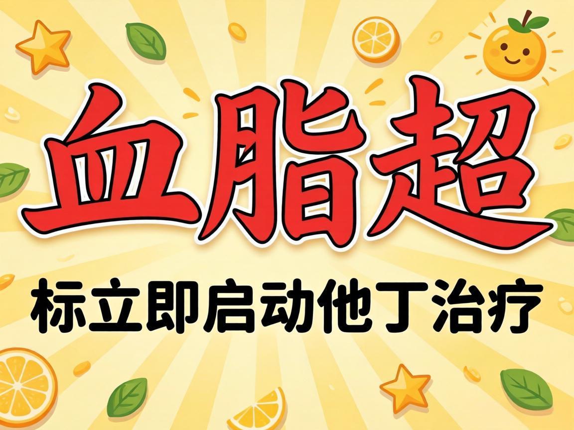 高血脂超标立即启动他汀治疗