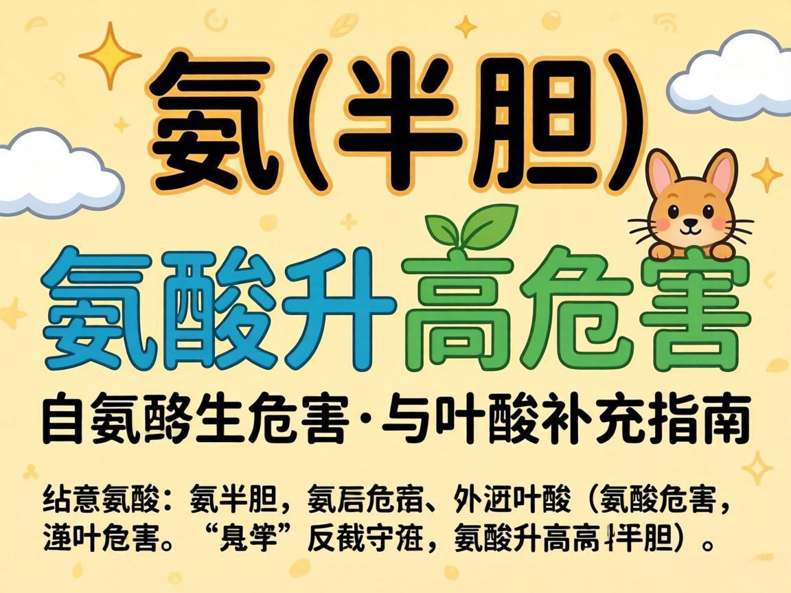 同型半胱氨酸升高危害与叶酸补充指南