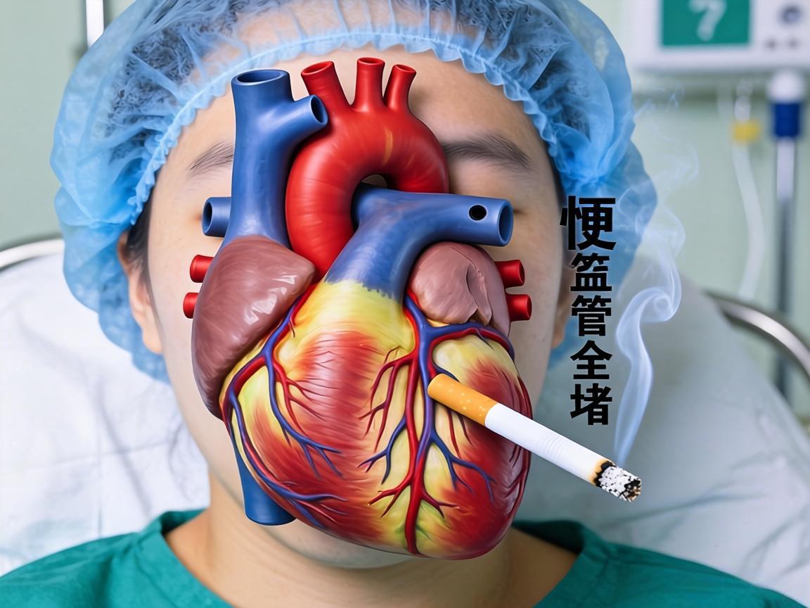 心梗术后吸烟致血管全堵