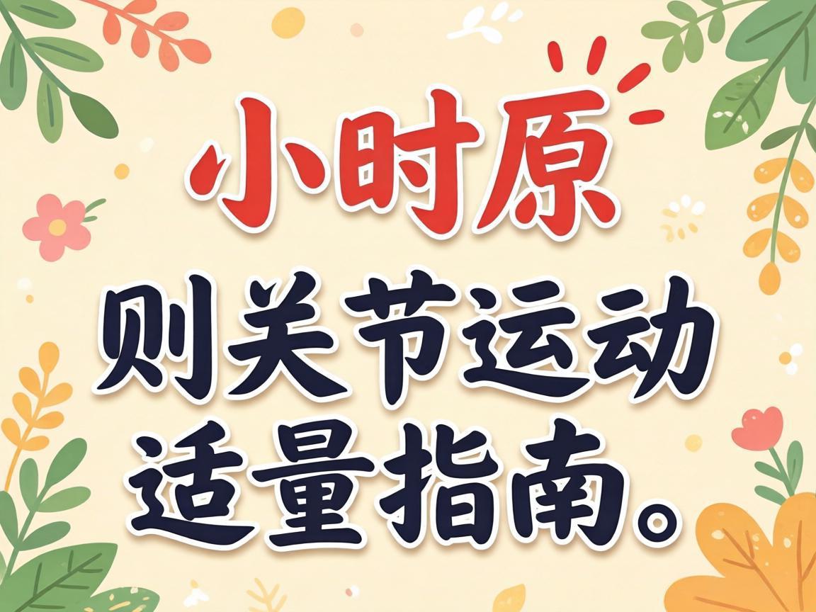 两小时原则：关节运动适量指南