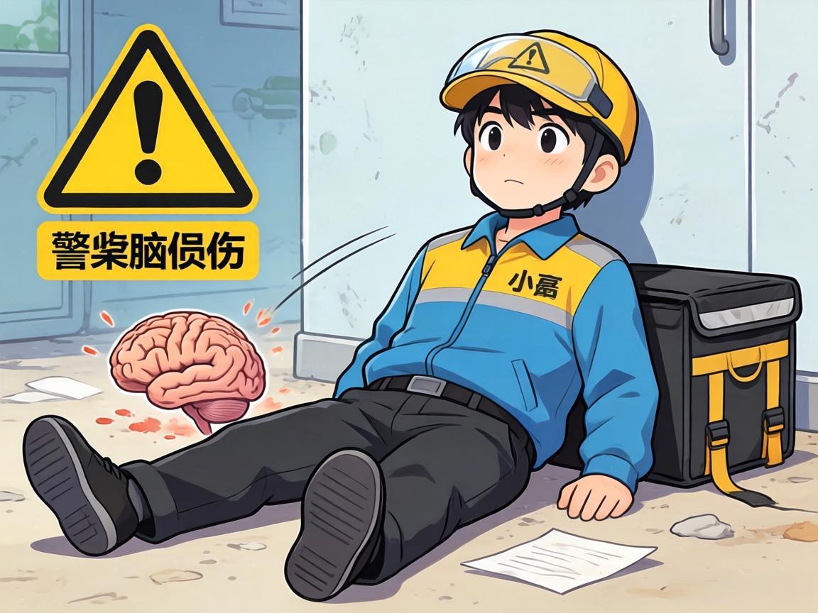 外卖小哥倒地僵直警示脑干损伤