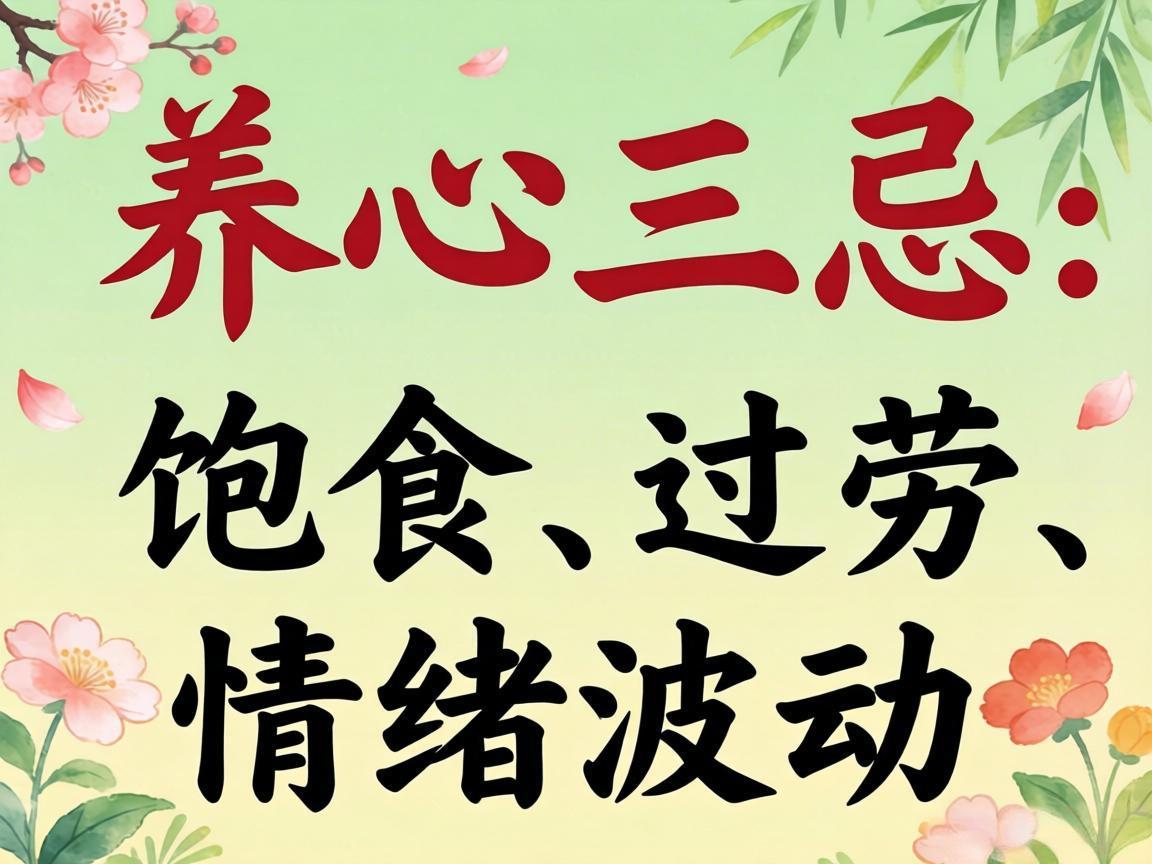 养心三忌：饱食、过劳、情绪波动