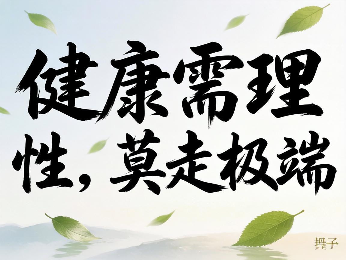 健康需理性，莫走极端