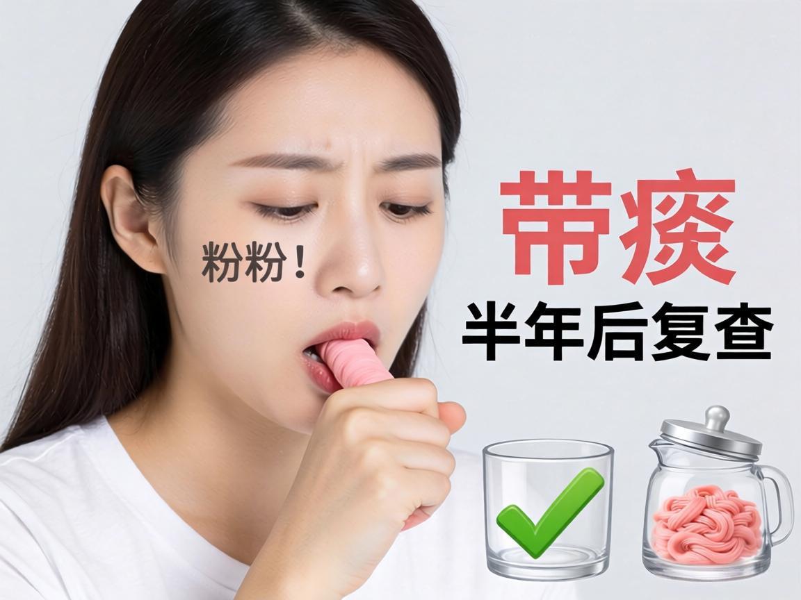 咳嗽带粉痰，半年后复查