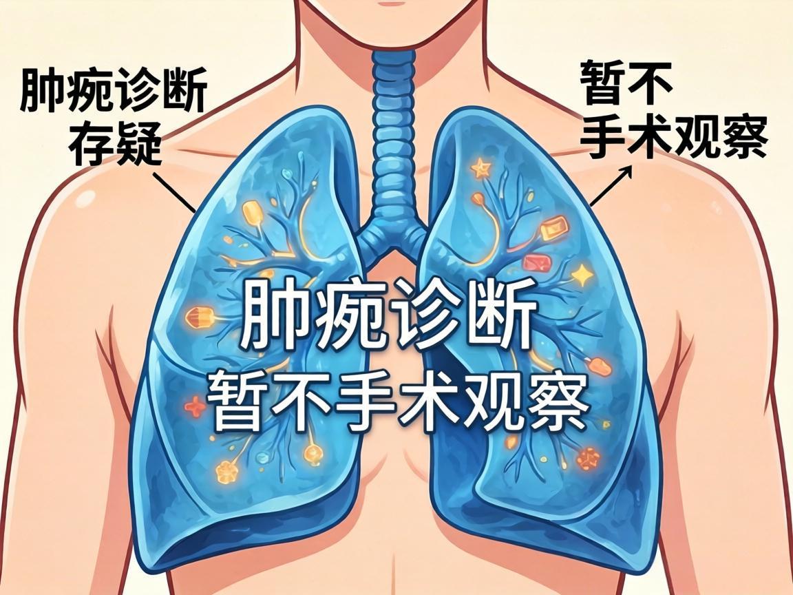 肺癌诊断存疑，暂不手术观察