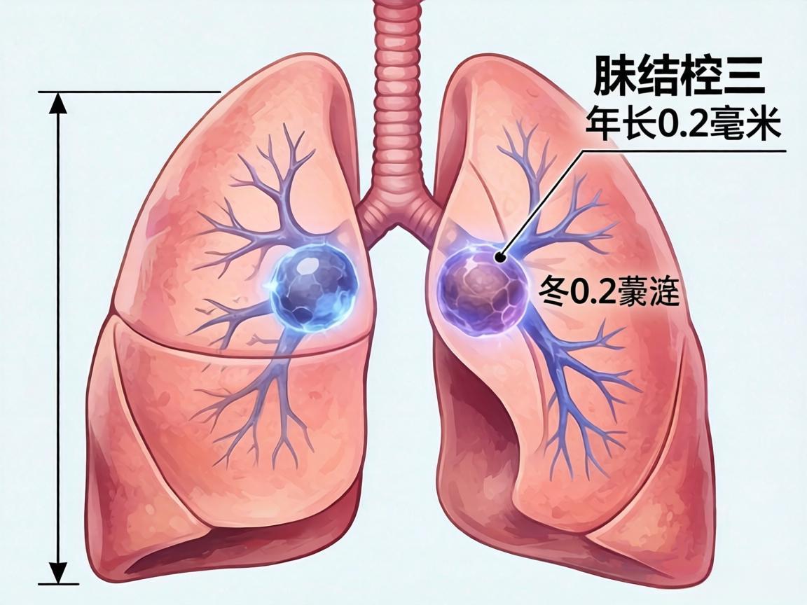 肺结节三年仅长0.2毫米