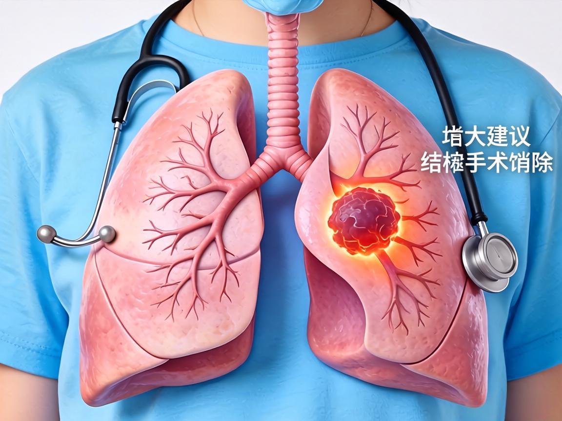 肺结节增大建议手术切除