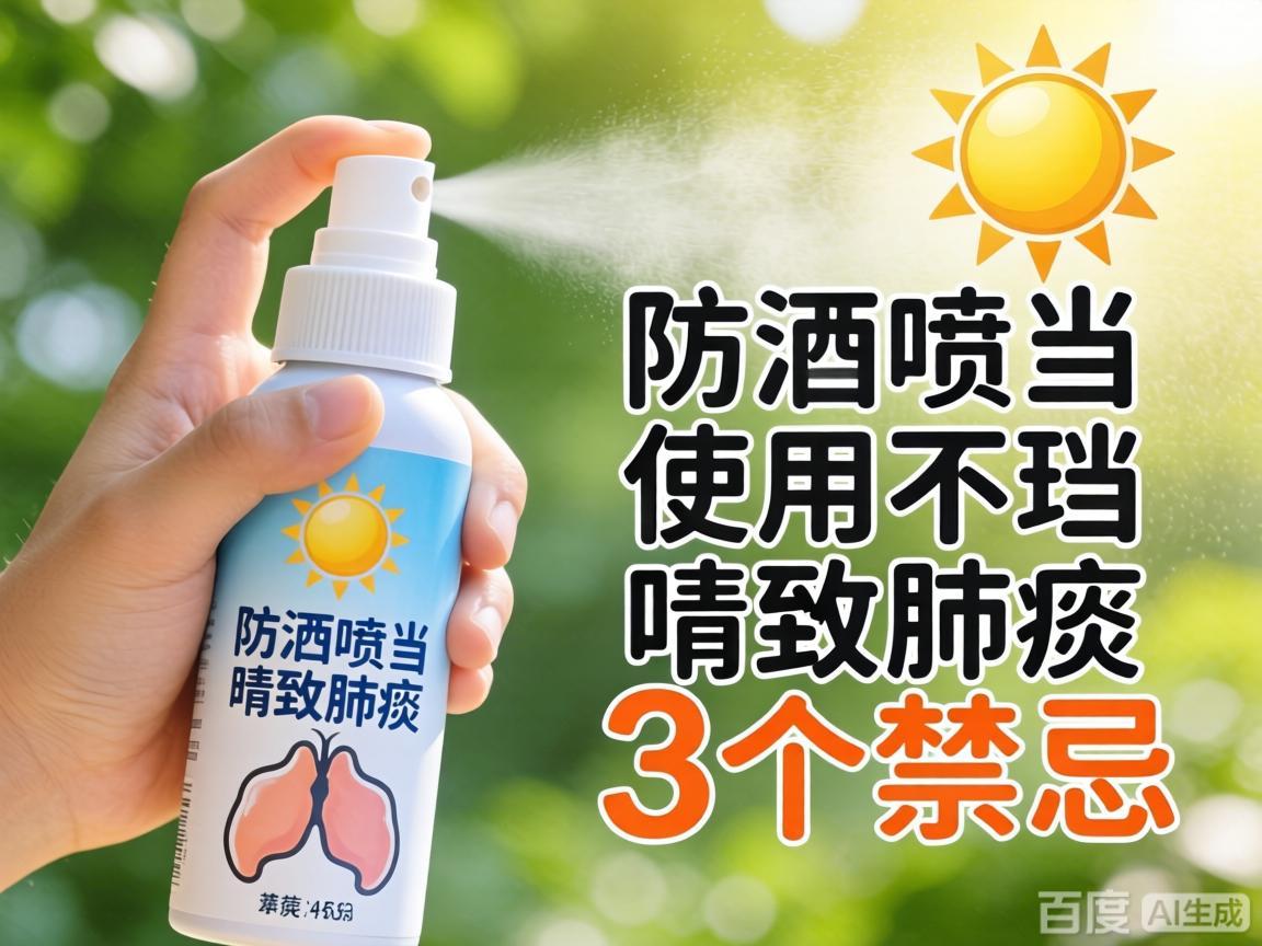 防晒喷雾使用不当致肺炎的3个禁忌