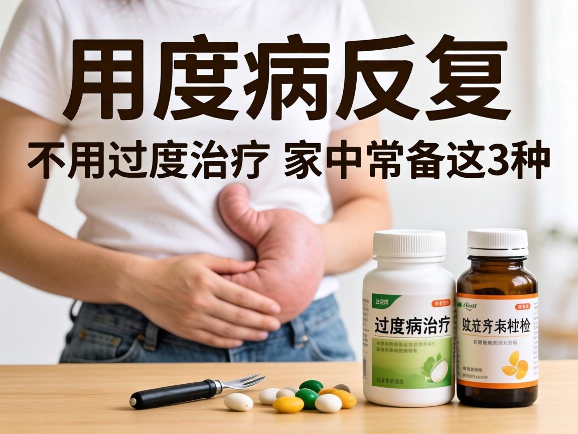 胃病反复不用过度治疗，家中常备这3种药