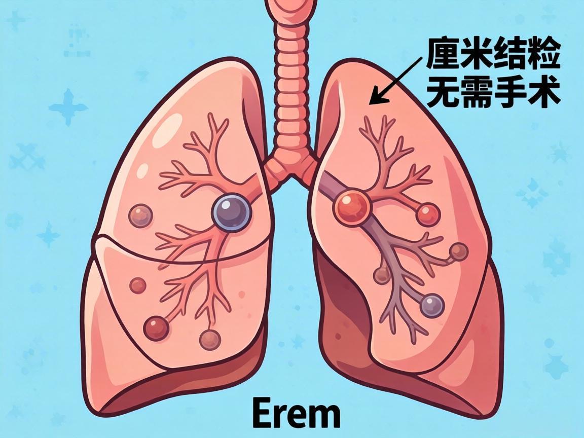 0.6厘米肺结节无需手术
