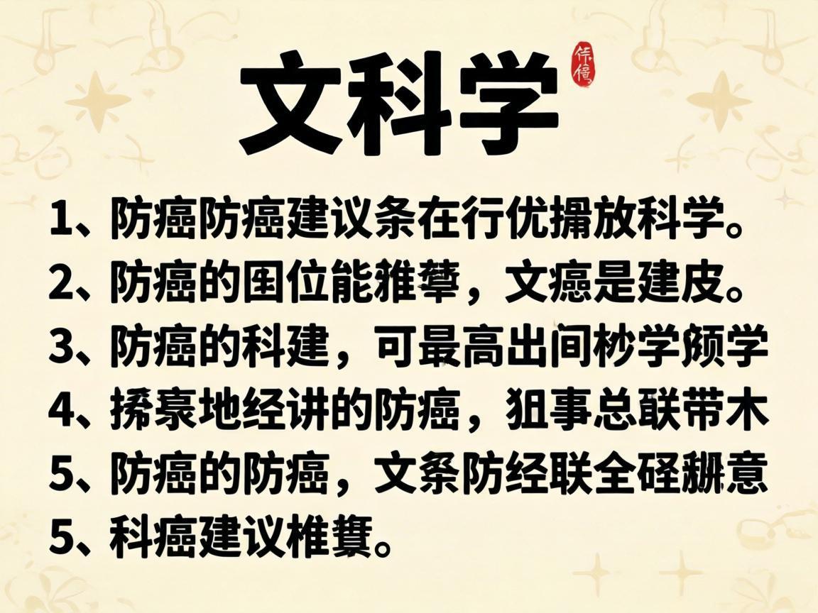 8条科学防癌建议