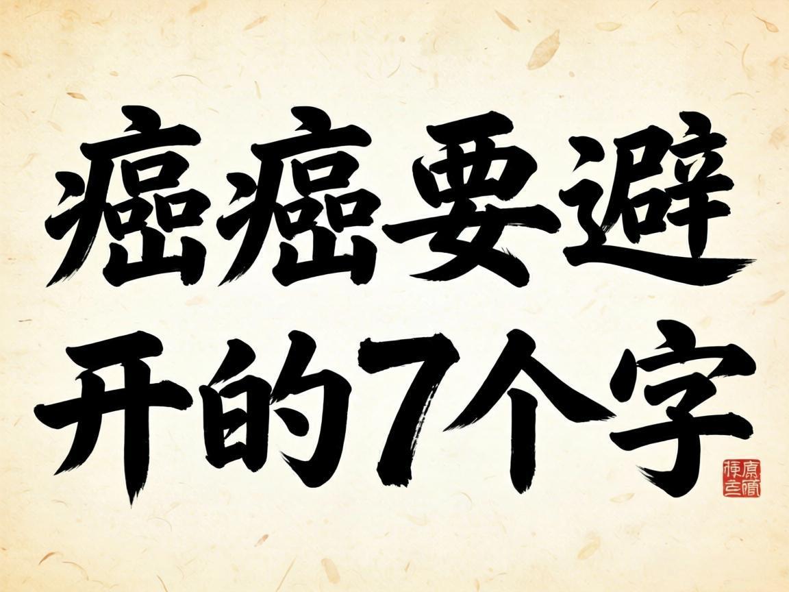 防癌要避开的7个字