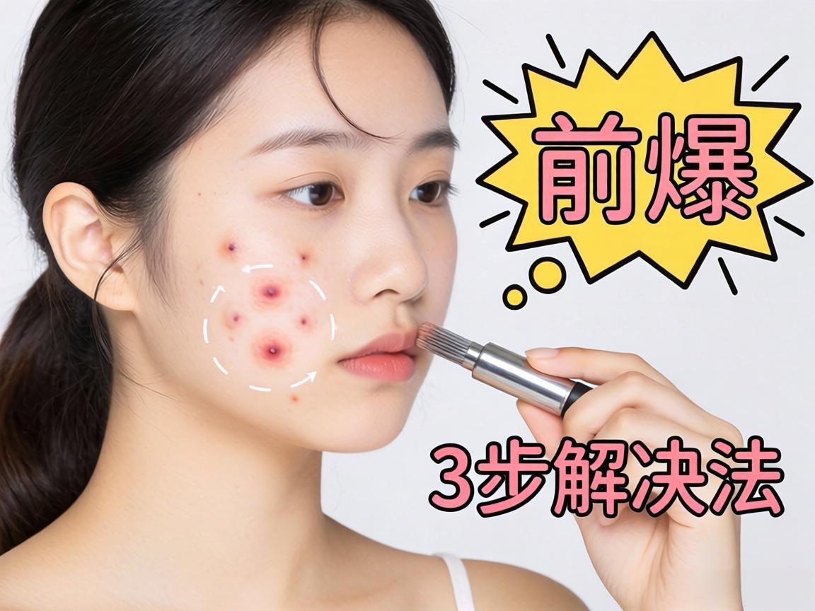 月经前爆痘的3步解决法
