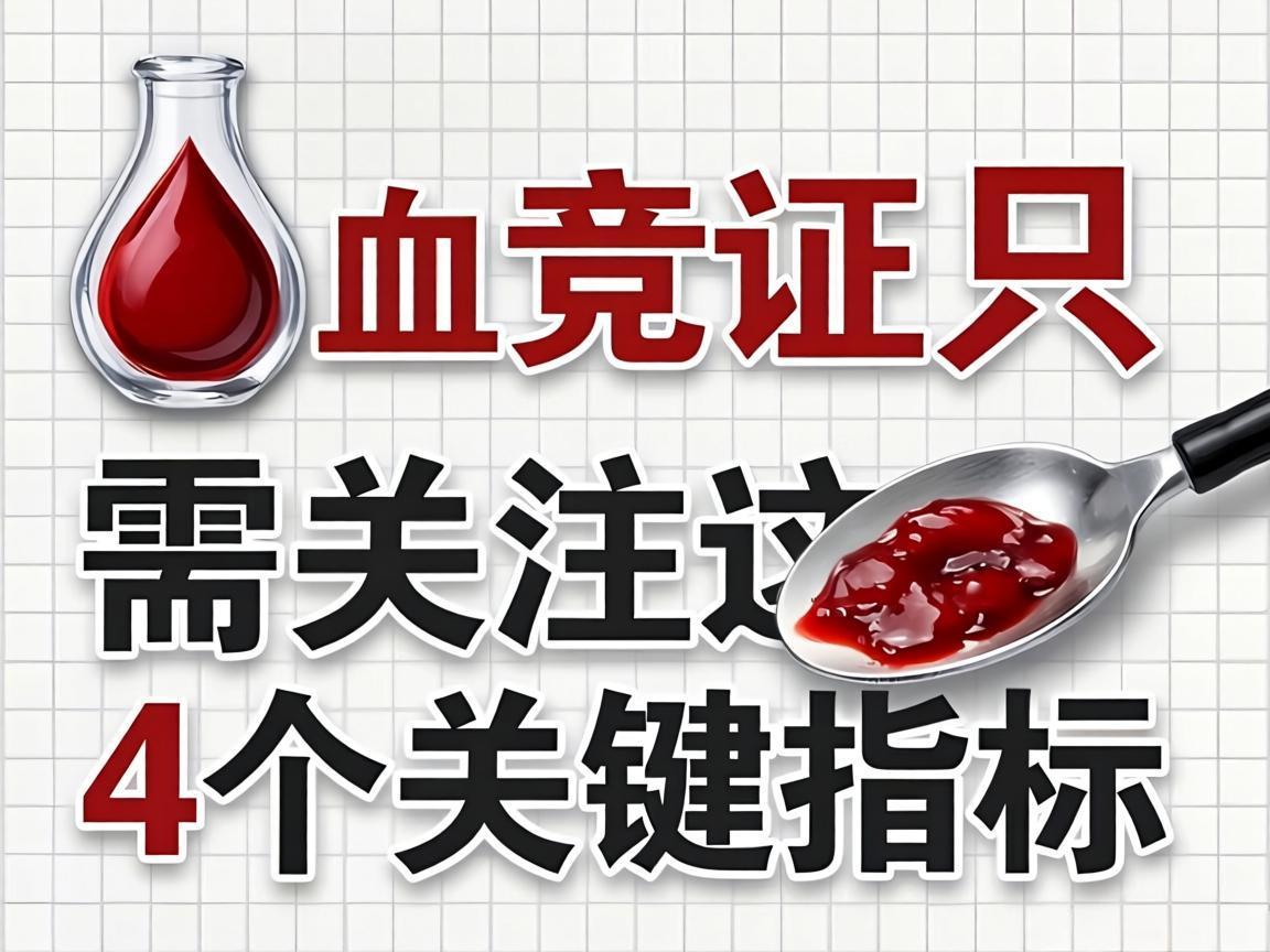 血常规只需关注这4个关键指标