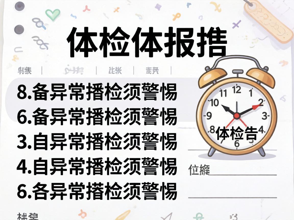 体检报告8个异常指标须警惕