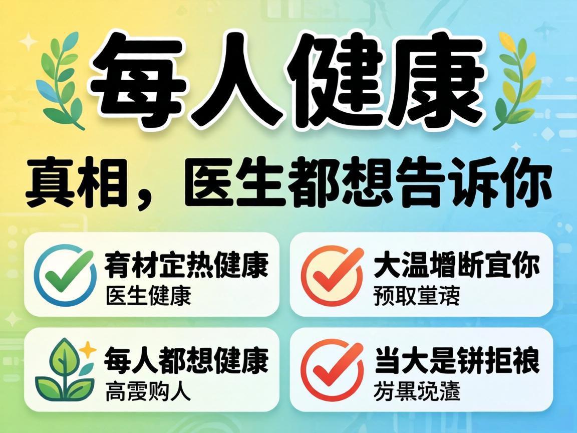 7大健康真相，医生都想告诉你