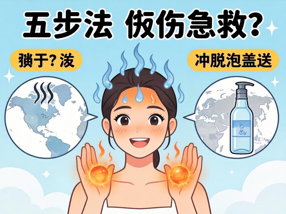 烫伤急救五步法：冲脱泡盖送