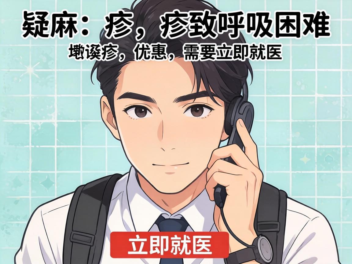 急性荨麻疹致呼吸困难需立即就医