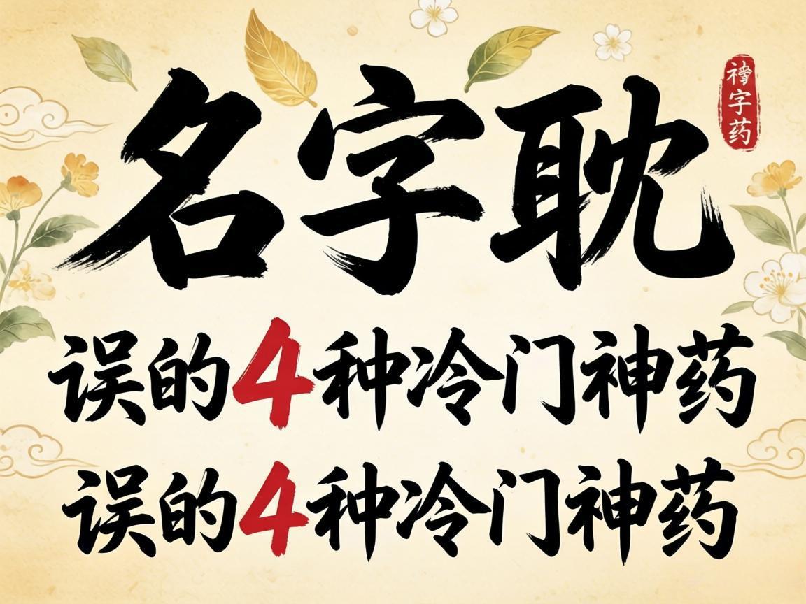 被名字耽误的4种冷门神药