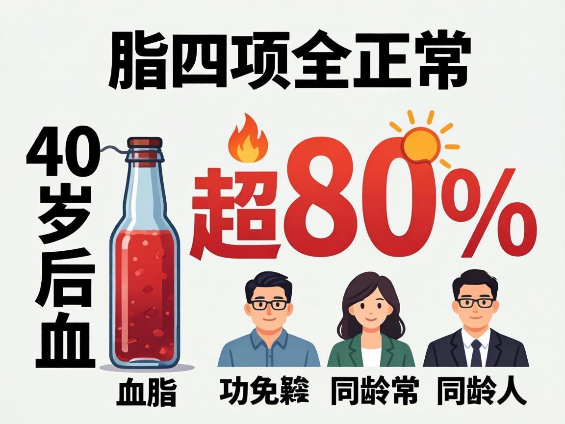 40岁后血脂四项全正常，超80%同龄人