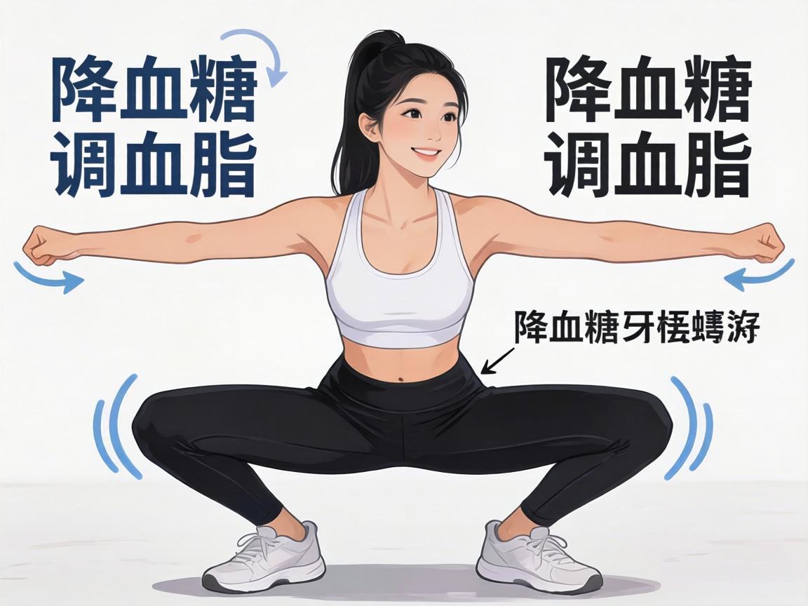 坐姿提踵降血糖调血脂