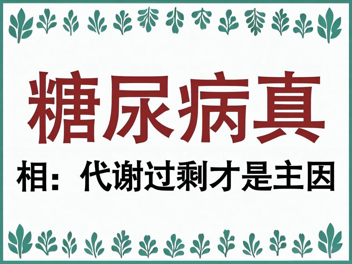 糖尿病真相:代谢过剩才是主因