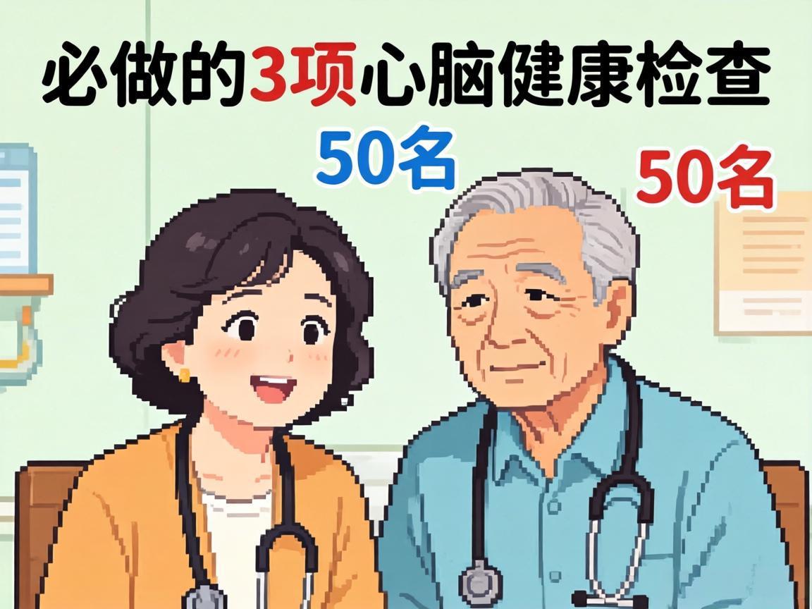 父母50岁后必做的3项心脑健康检查