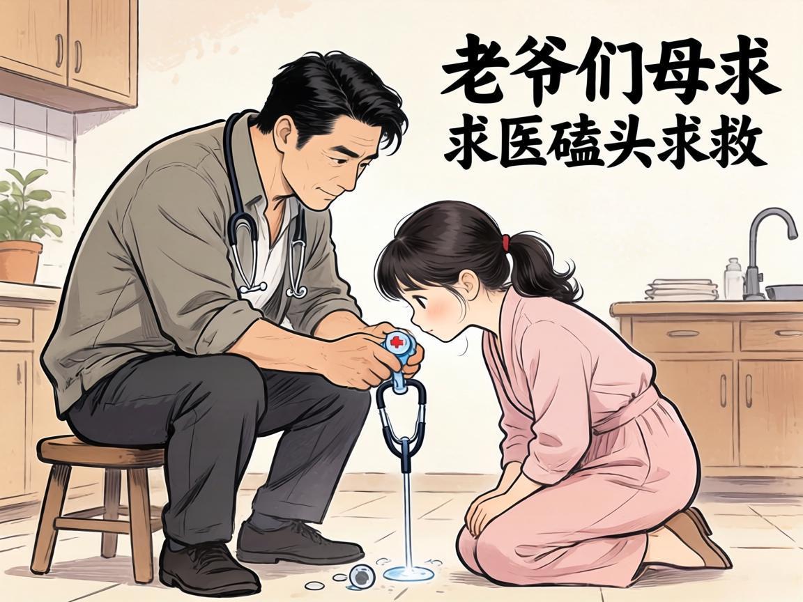 大老爷们为母求医磕头求救