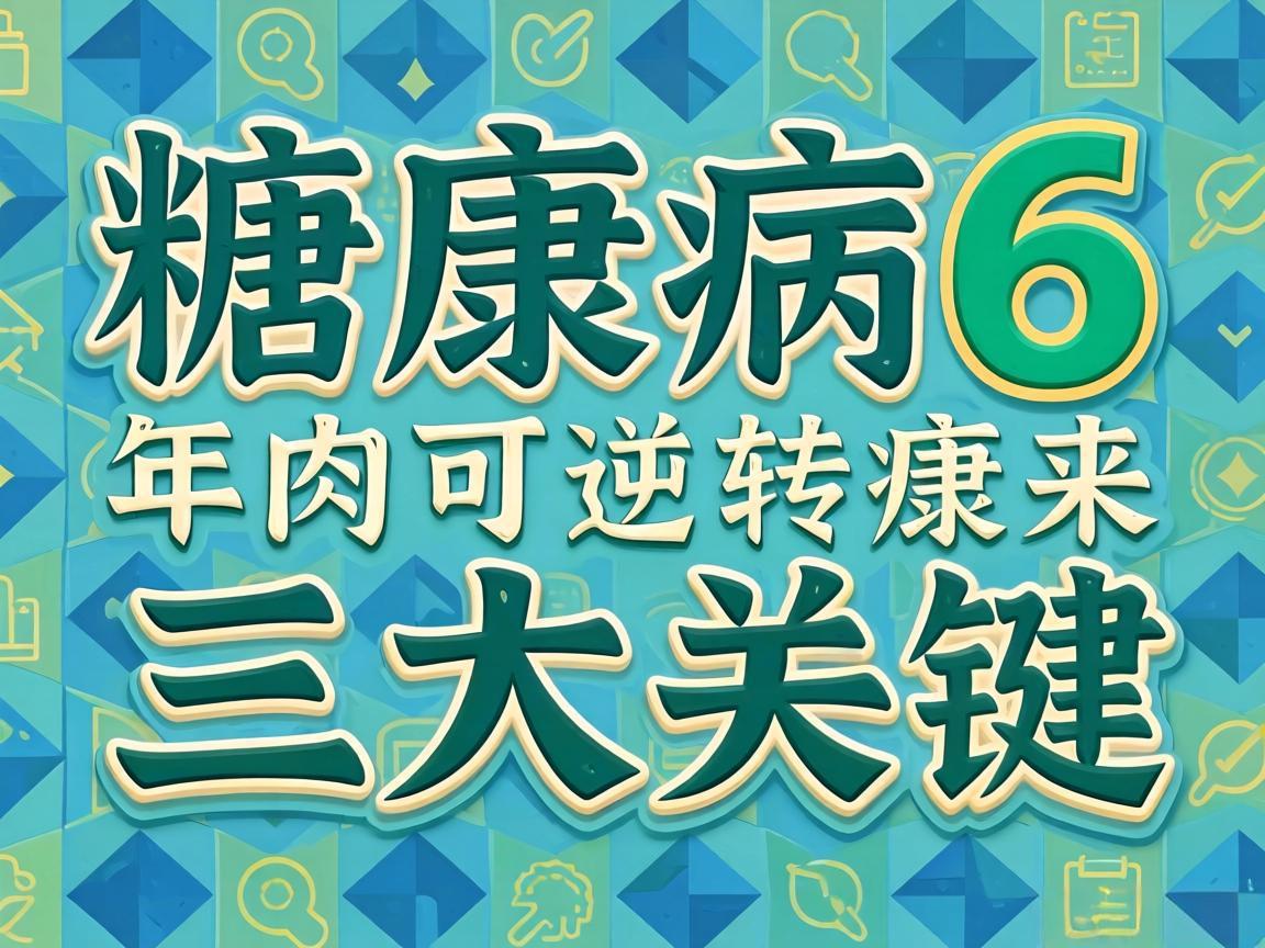糖尿病6年内可逆转的三大关键