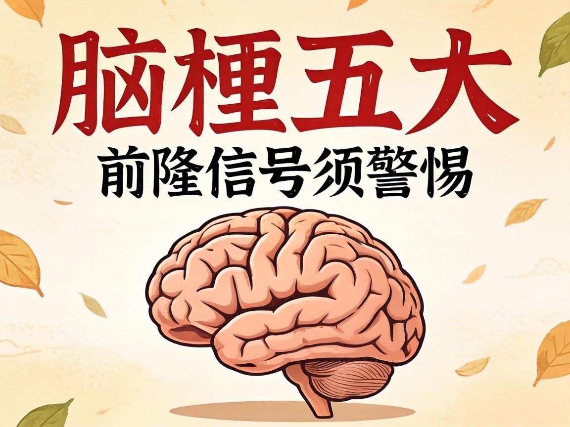 脑梗五大前兆信号须警惕
