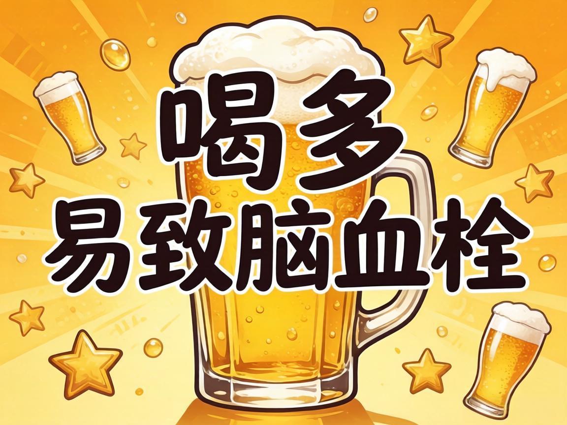 啤酒喝多易致脑血栓