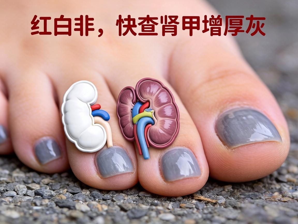 贫血红白配快查肾甲增厚灰指甲
