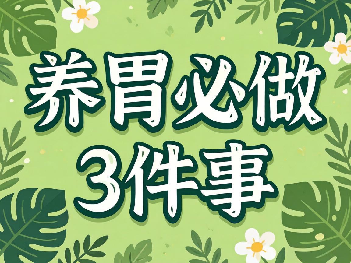 养胃必做的3件事