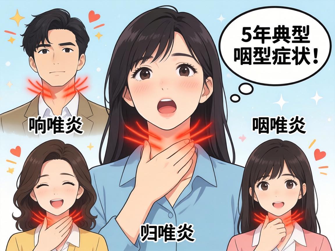 咽喉炎的5个典型症状
