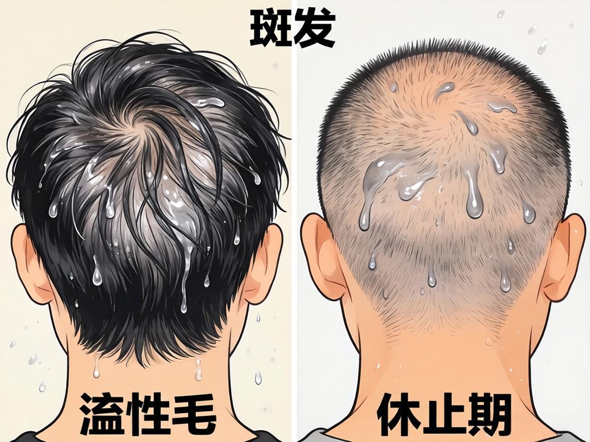脂溢性脱发、斑秃、休止期脱发的区别与应对