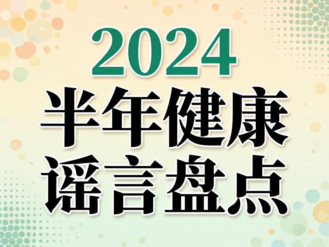 2024年上半年健康谣言盘点