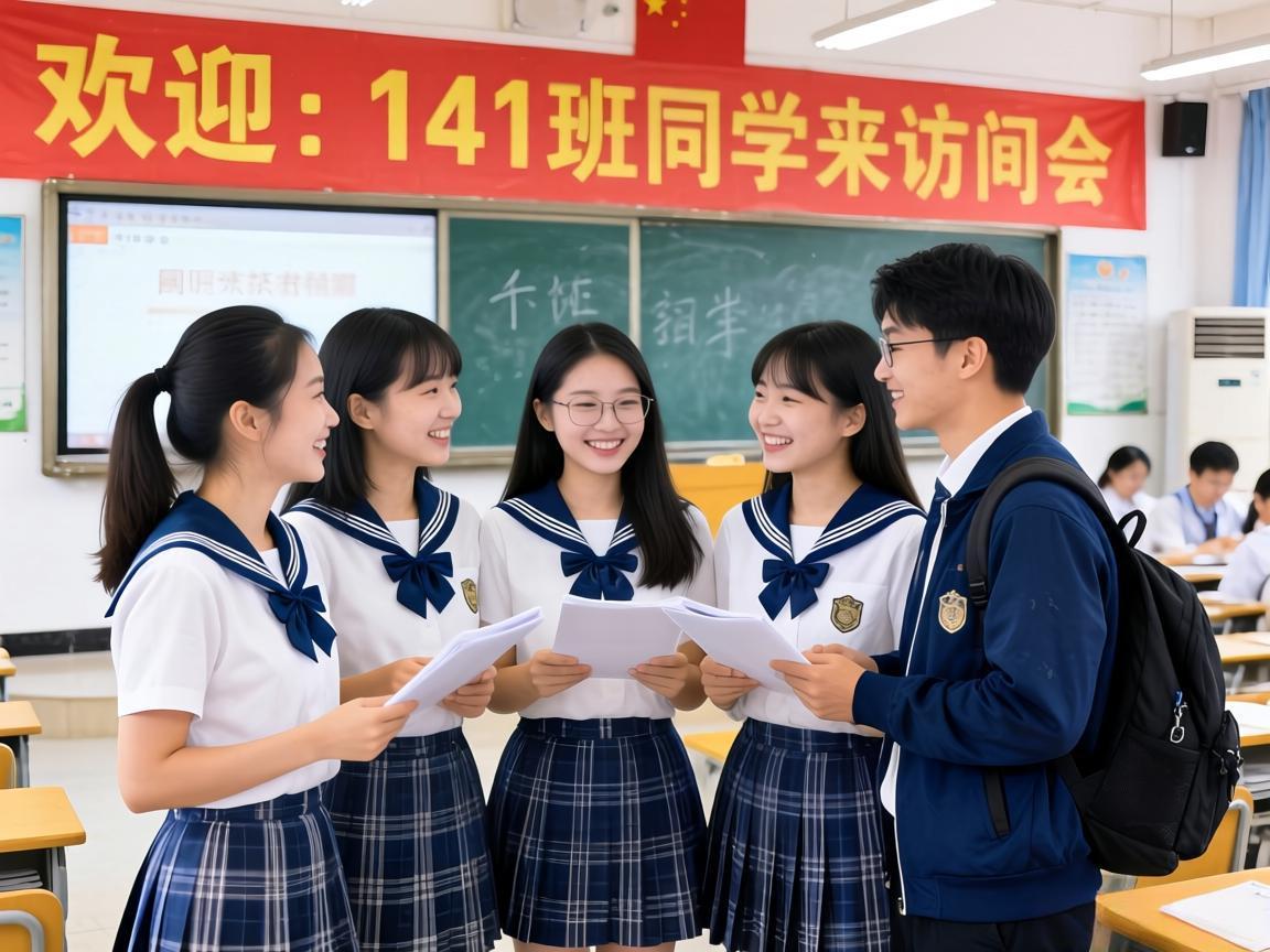 热烈欢迎141班同学来访交流