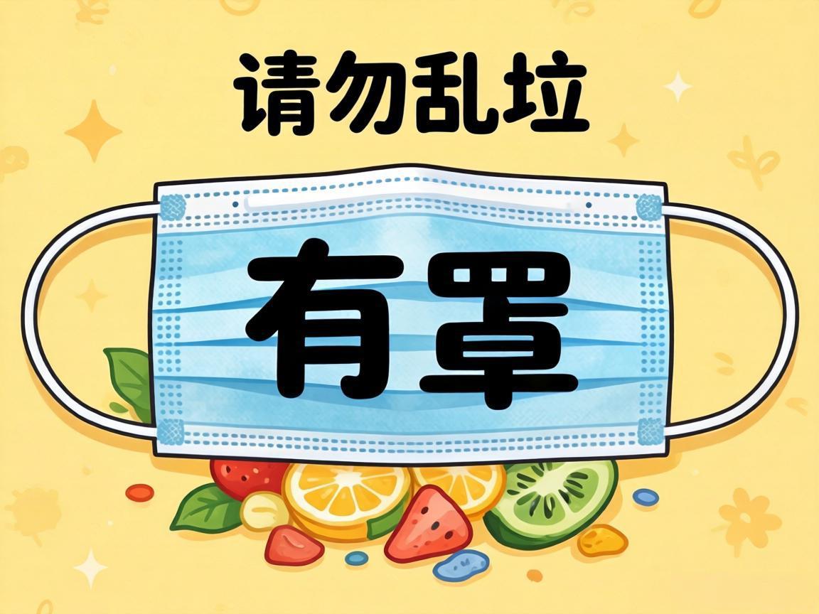 一次性口罩请勿乱扔