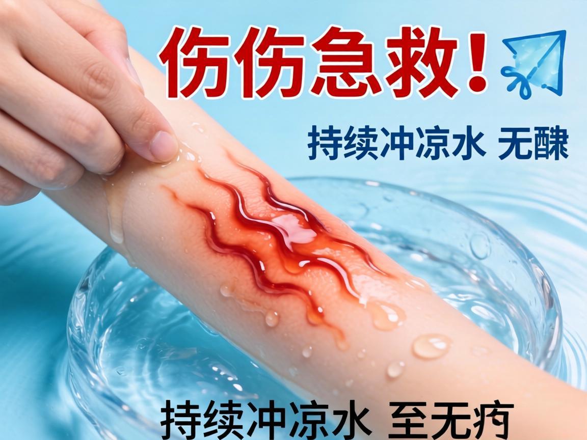 烫伤急救关键：持续冲凉水至无痛