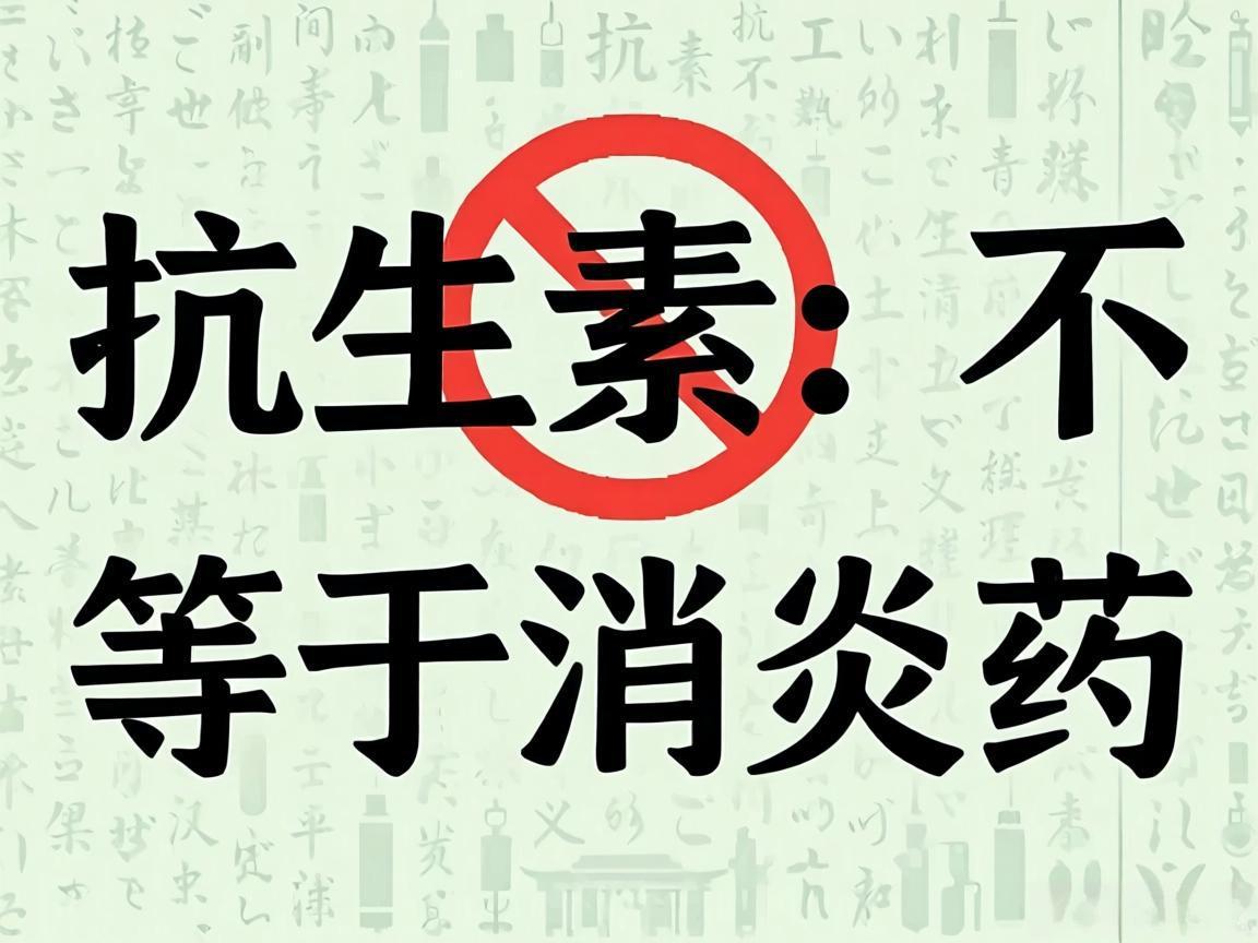 抗生素不等于消炎药