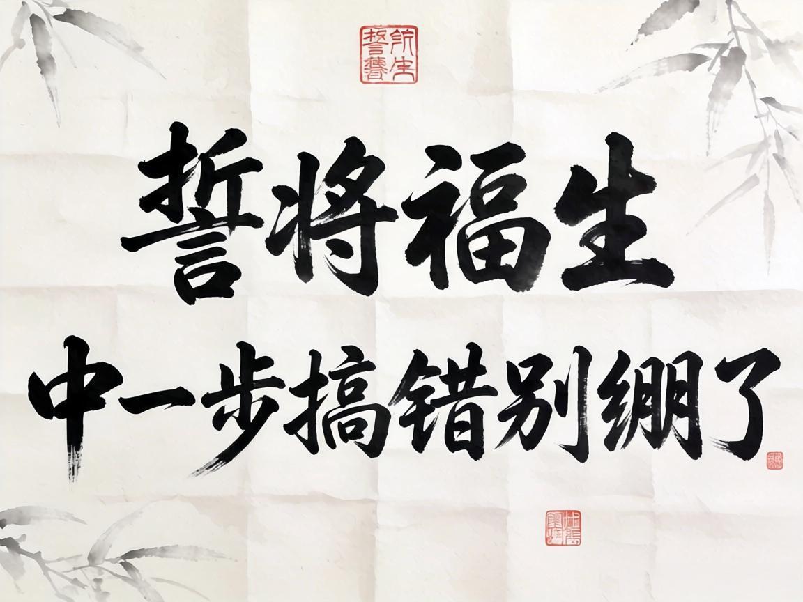 誓将福生中一步搞错别绷了