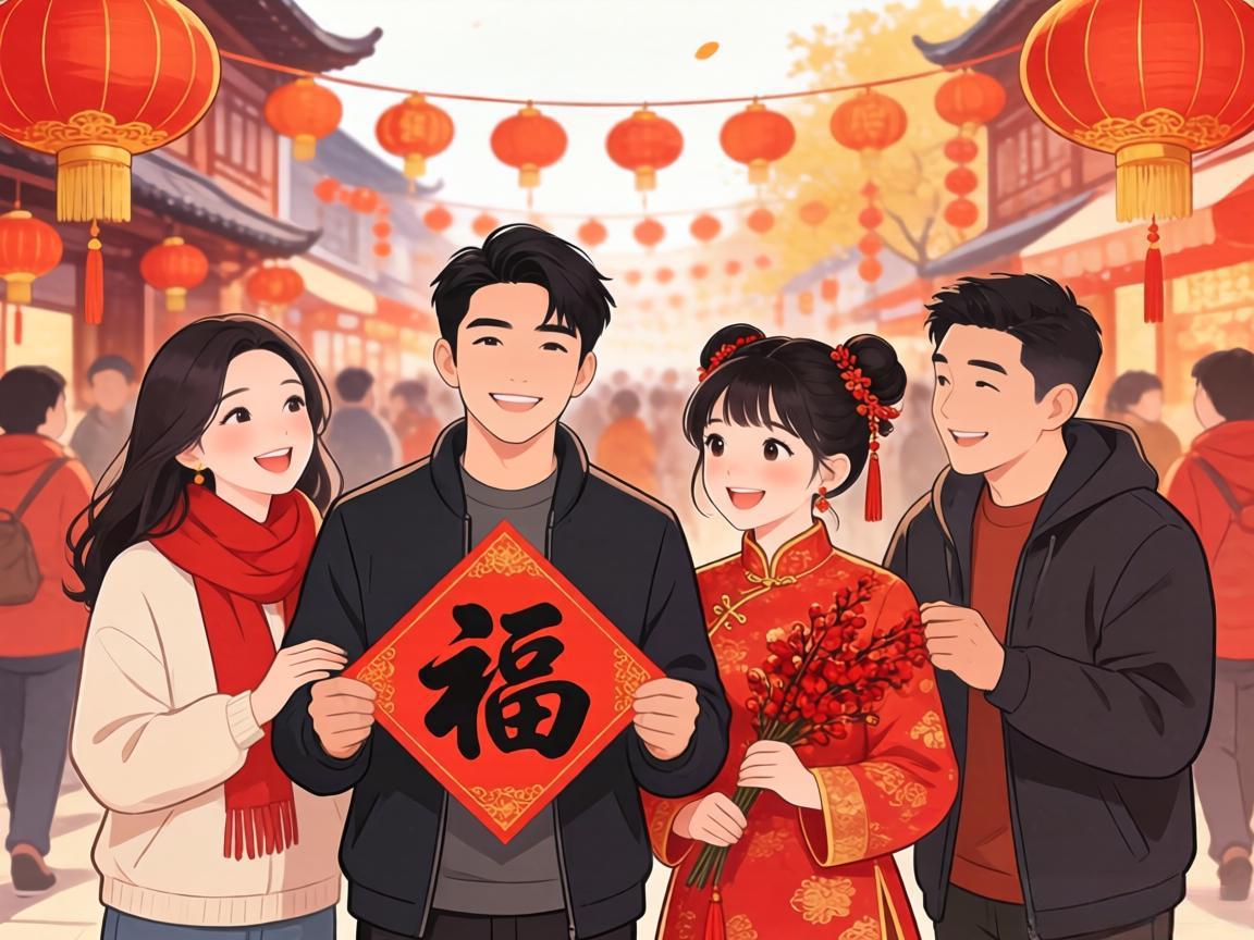 人多过年热闹幸福