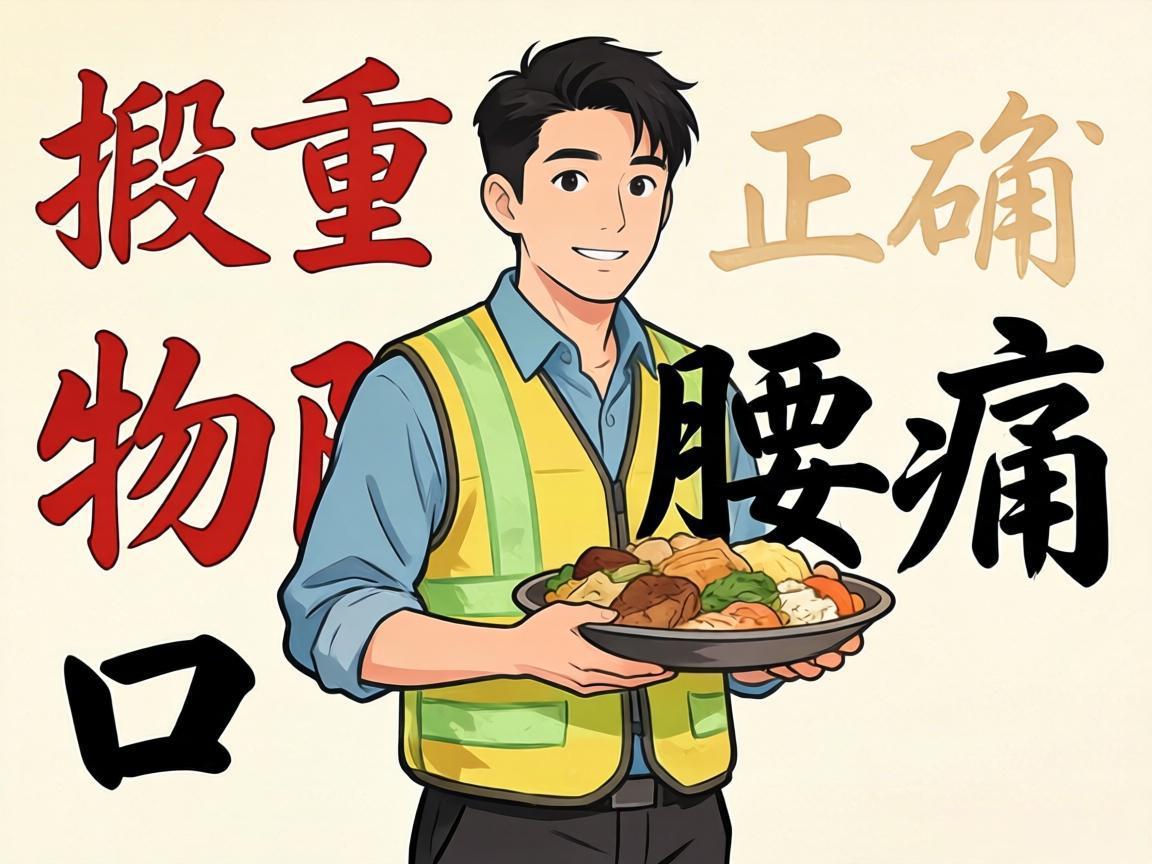 正确搬重物防腰痛口诀