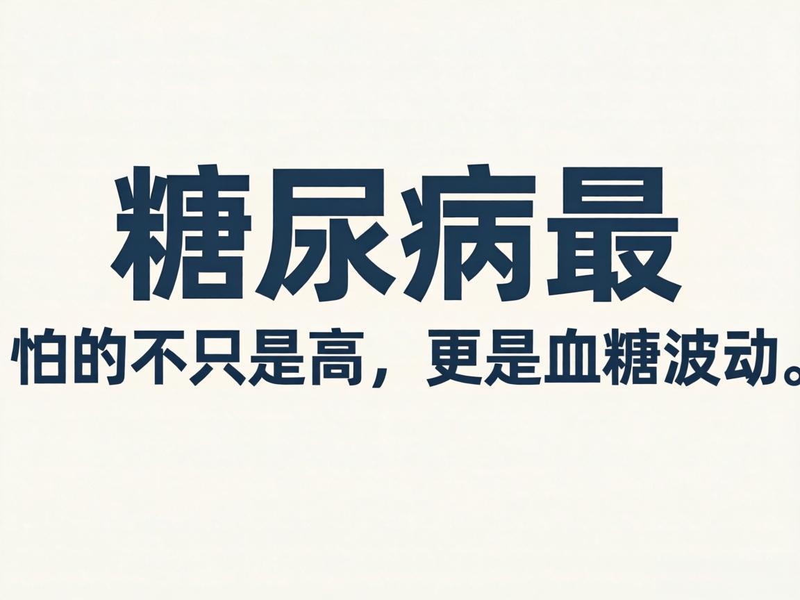 糖尿病最怕的不只是高,更是血糖波动