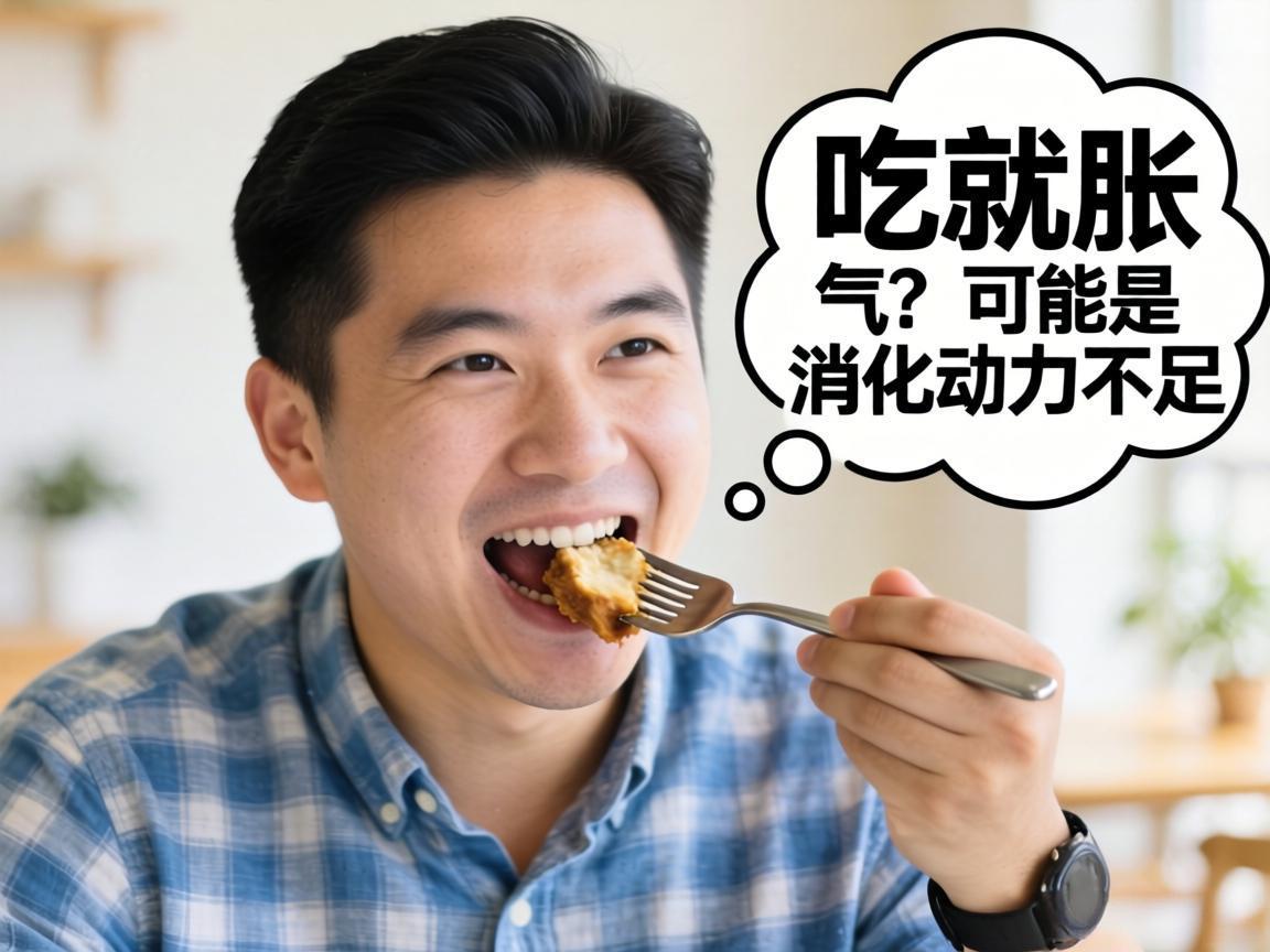 一吃就胀气?可能是消化动力不足