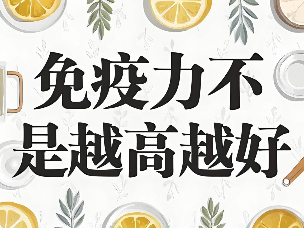 免疫力不是越高越好