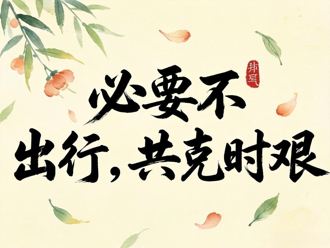 非必要不出行,共克时艰